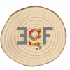 Sottobicchiere in legno con stampa a colori logo EGF