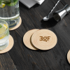 Sottobicchieri in legno con incisione laser logo EGF
